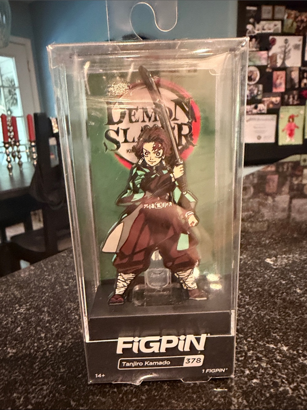 Tanjiro Kamado Demon Slayer Enamel Pin - Black & Green
